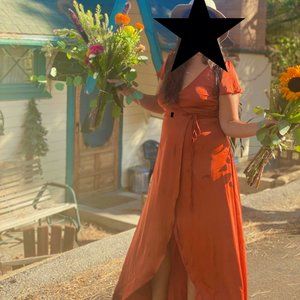 Baltic Born bridesmaid wrapdress copper M